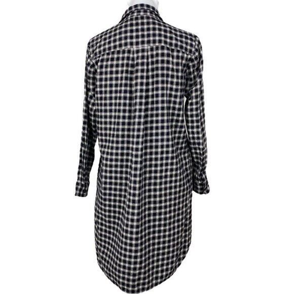 Madewell Women’s Black Darkwalk Shirtdress in Hilldale Plaid Casual Small/C40.5 - Picture 4 of 6